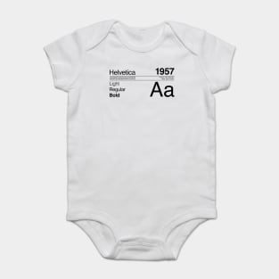 Helvetica Font Design Baby Bodysuit